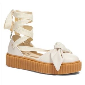 New Fenty Bow Creepers Size 9 Ballerina Lace Up Fairy Whimsy Core Rhianna Puma